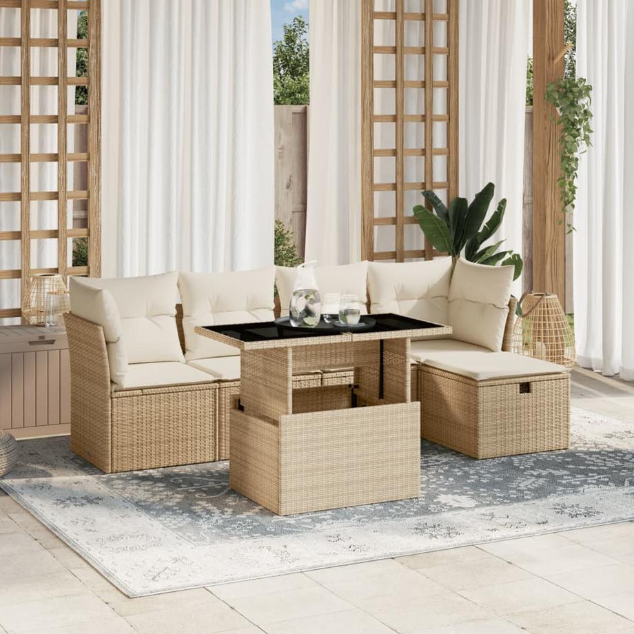 VidaXL set divano da giardino Polirattan  
