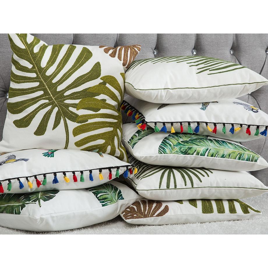 Beliani Lot de 2 coussins décoratifs en Polyester Moderne MALLOW  