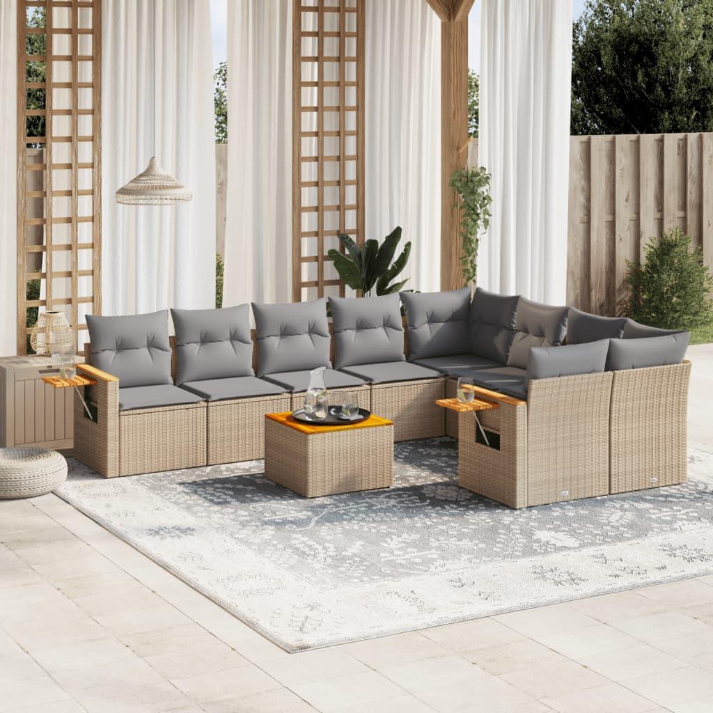 VidaXL set divano da giardino Polirattan  