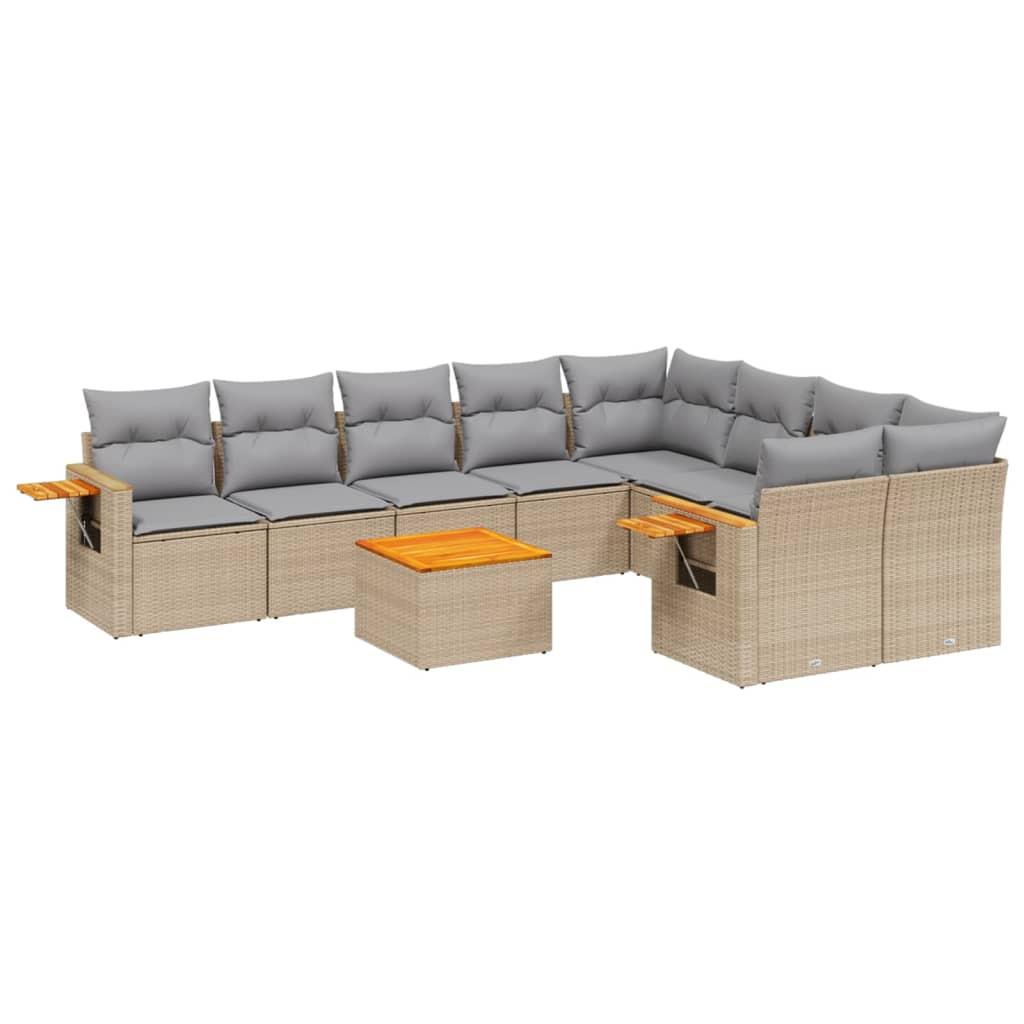 VidaXL set divano da giardino Polirattan  