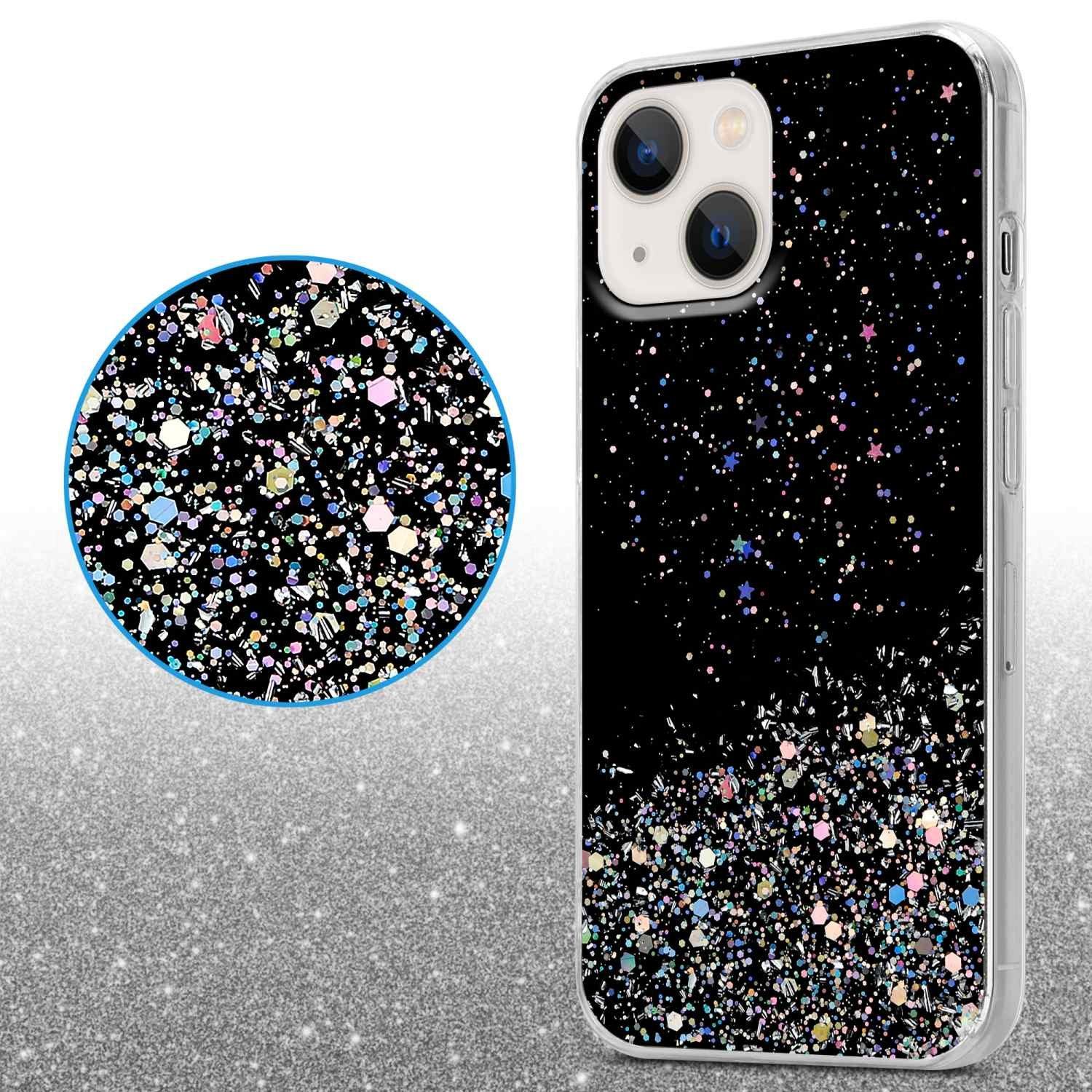 Cadorabo  Hülle für Apple iPhone 14 TPU Silikon mit funkelnden Glitter 