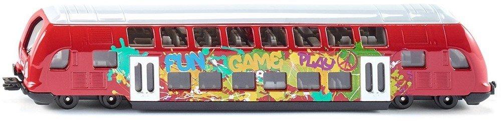 Image of 1791, Doppelstock-Zug, 1:87, MetallKunststoff, Rot, Griffiti-Optik, Kompatibel mit anderen Spielzeugen