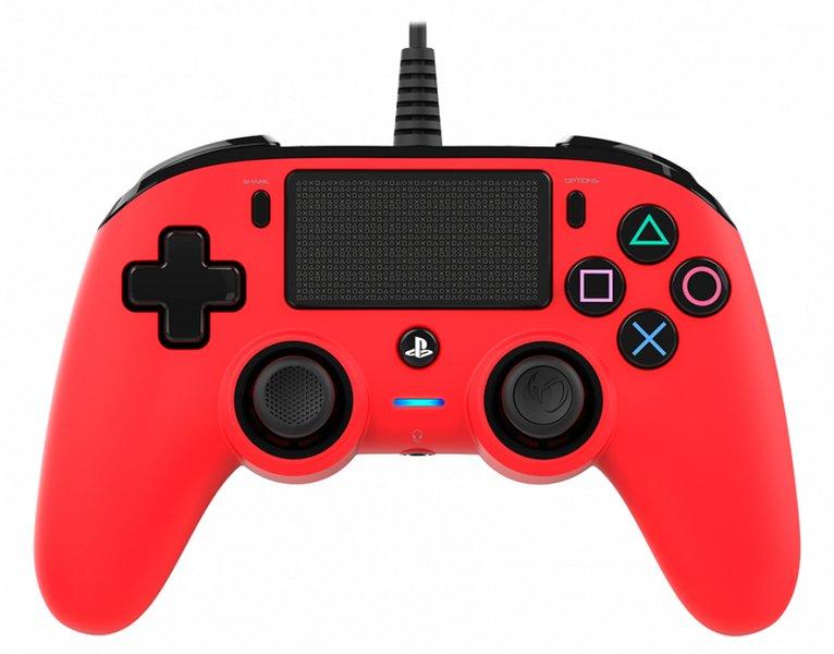 nacon  PS4OFCPADRED Gaming-Controller Rot USB Gamepad Analog / Digital PC, PlayStation 4 