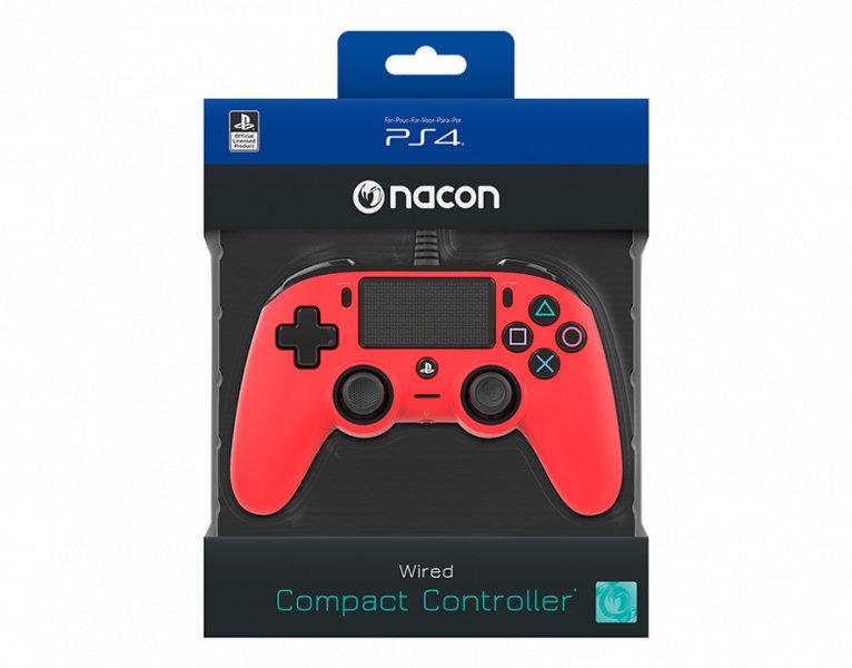 nacon  PS4OFCPADRED Gaming-Controller Rot USB Gamepad Analog / Digital PC, PlayStation 4 