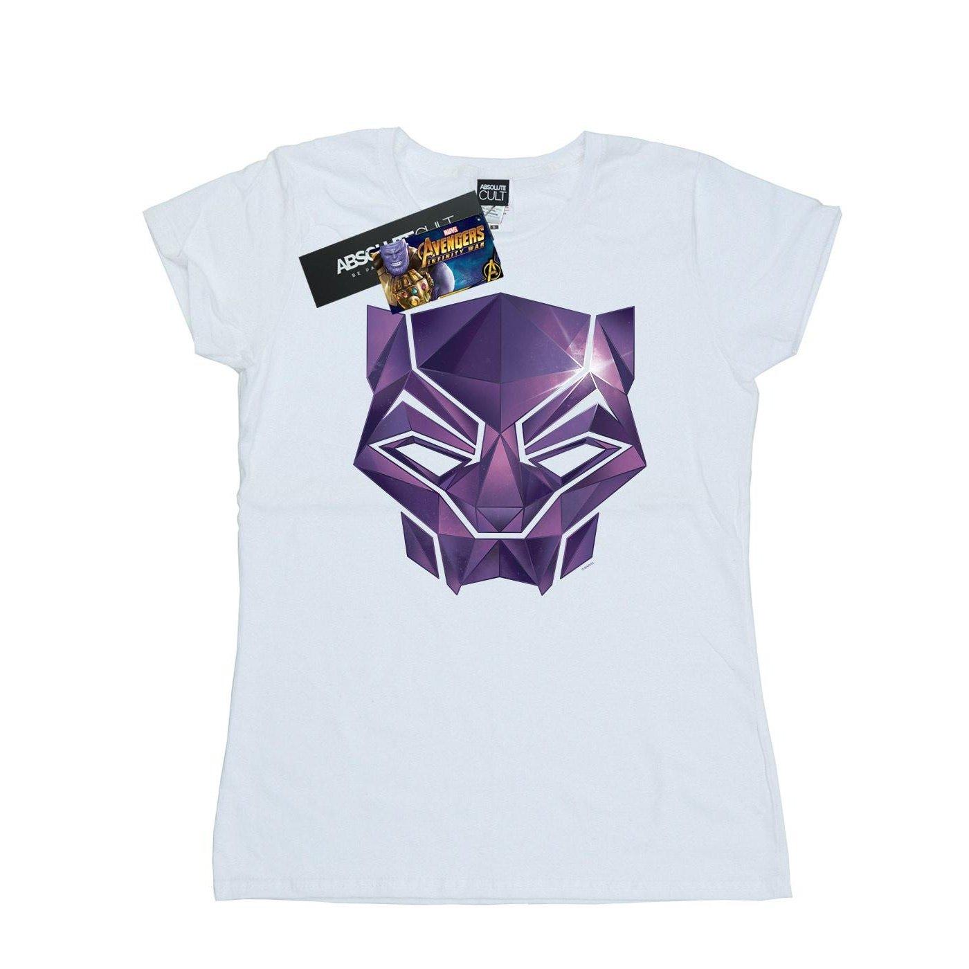Image of Avengers Infinity War Black Panther Geometric Tshirt Damen Weiss XL
