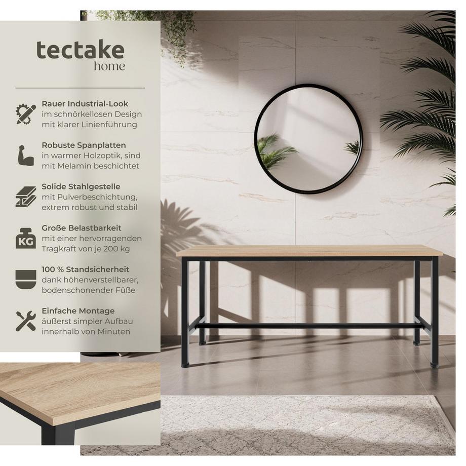 Tectake Ensemble de 2 bancs FAIRFIELD style industriel  
