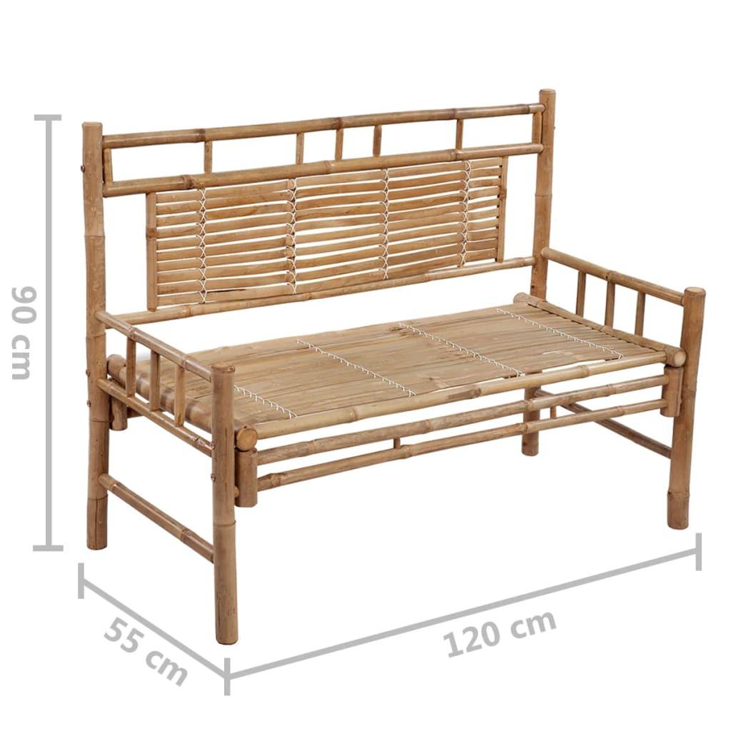 VidaXL Banc de jardin bambou  