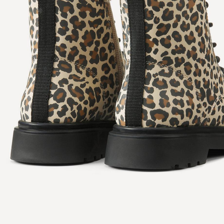 La Redoute Collections Bottines à lacets imprimé léopard  
