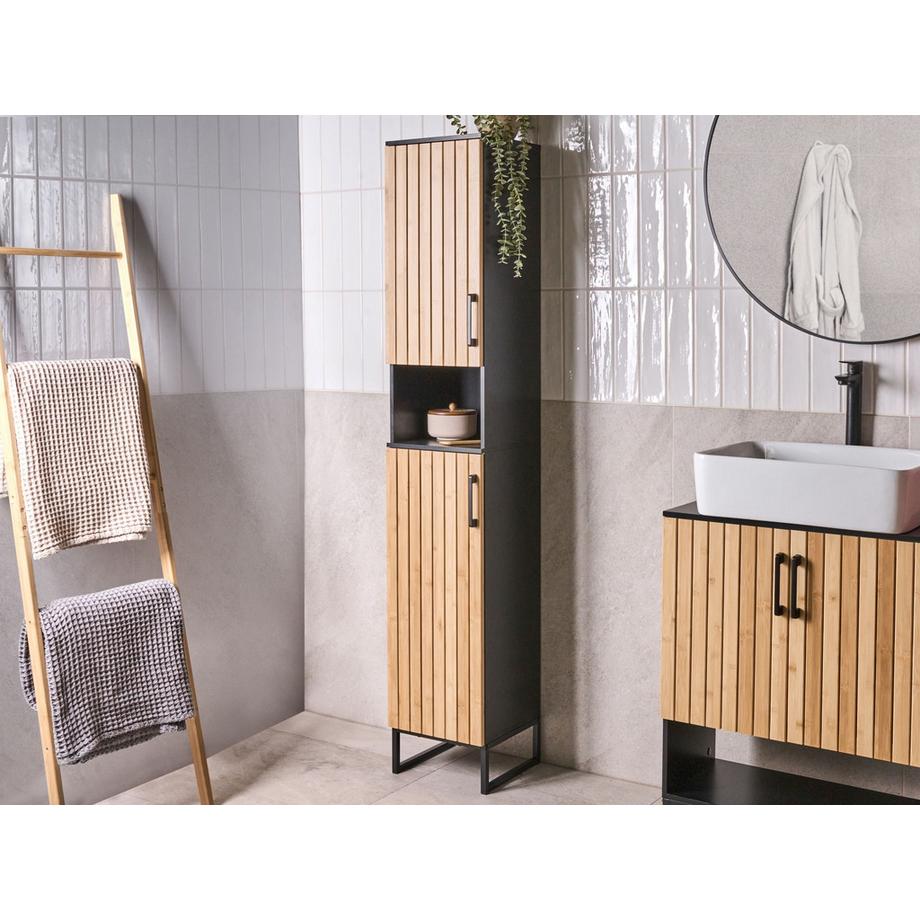 Beliani Meuble haut en Bambou  MISCANTI  