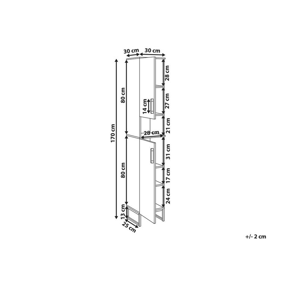 Beliani Meuble haut en Bambou  MISCANTI  