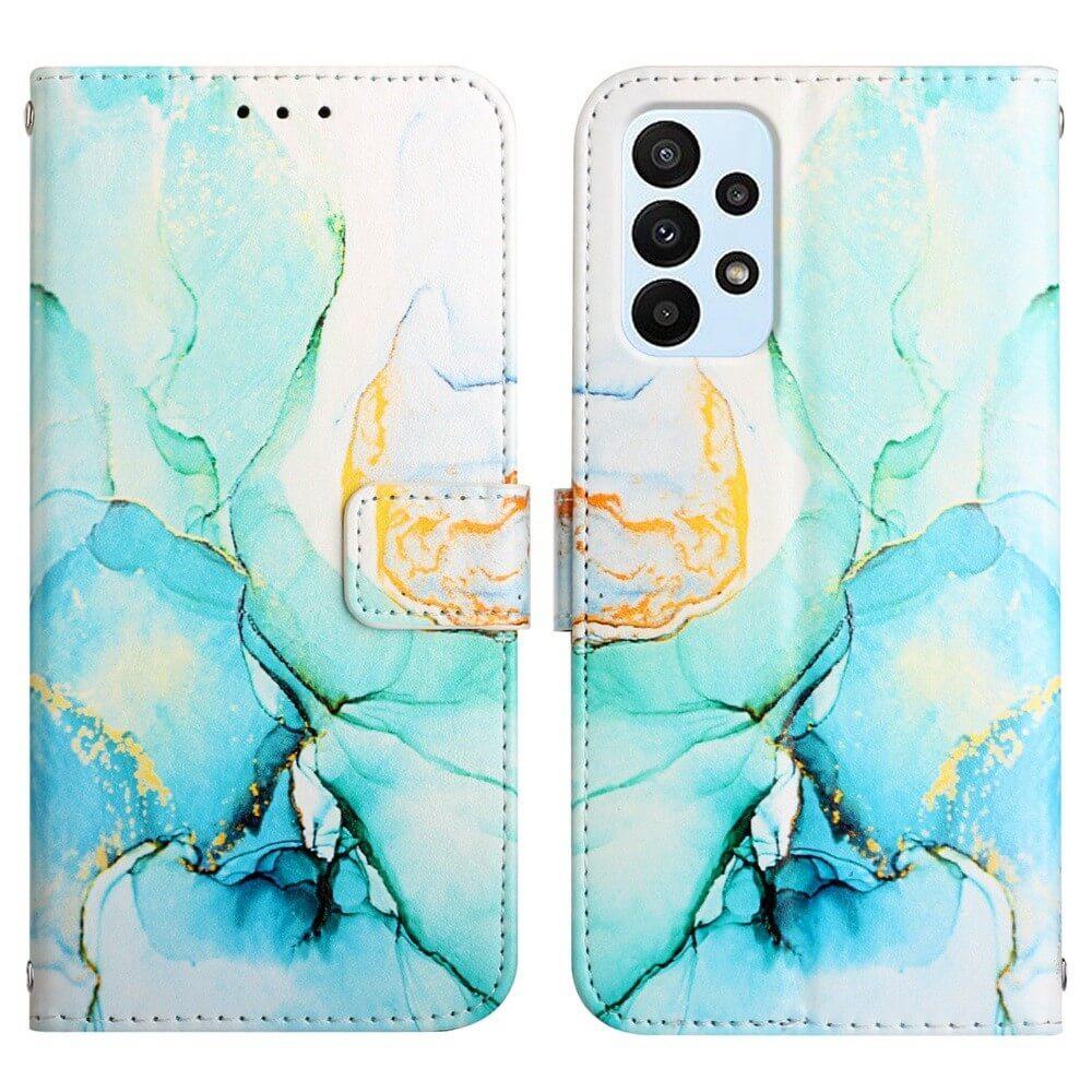 Cover-Discount  Galaxy A23 - Custodia in Pelle Green Marble 