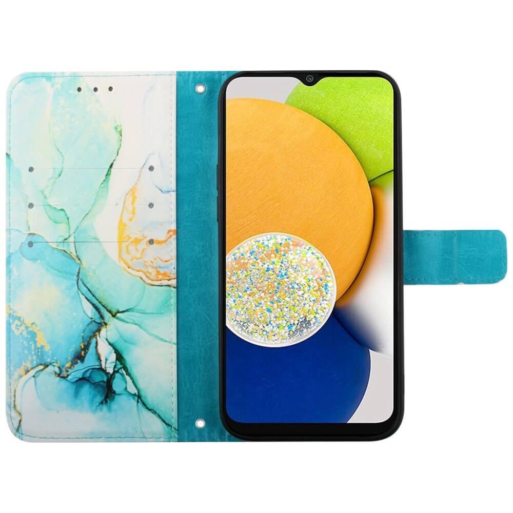 Cover-Discount  Galaxy A23 - Custodia in Pelle Green Marble 