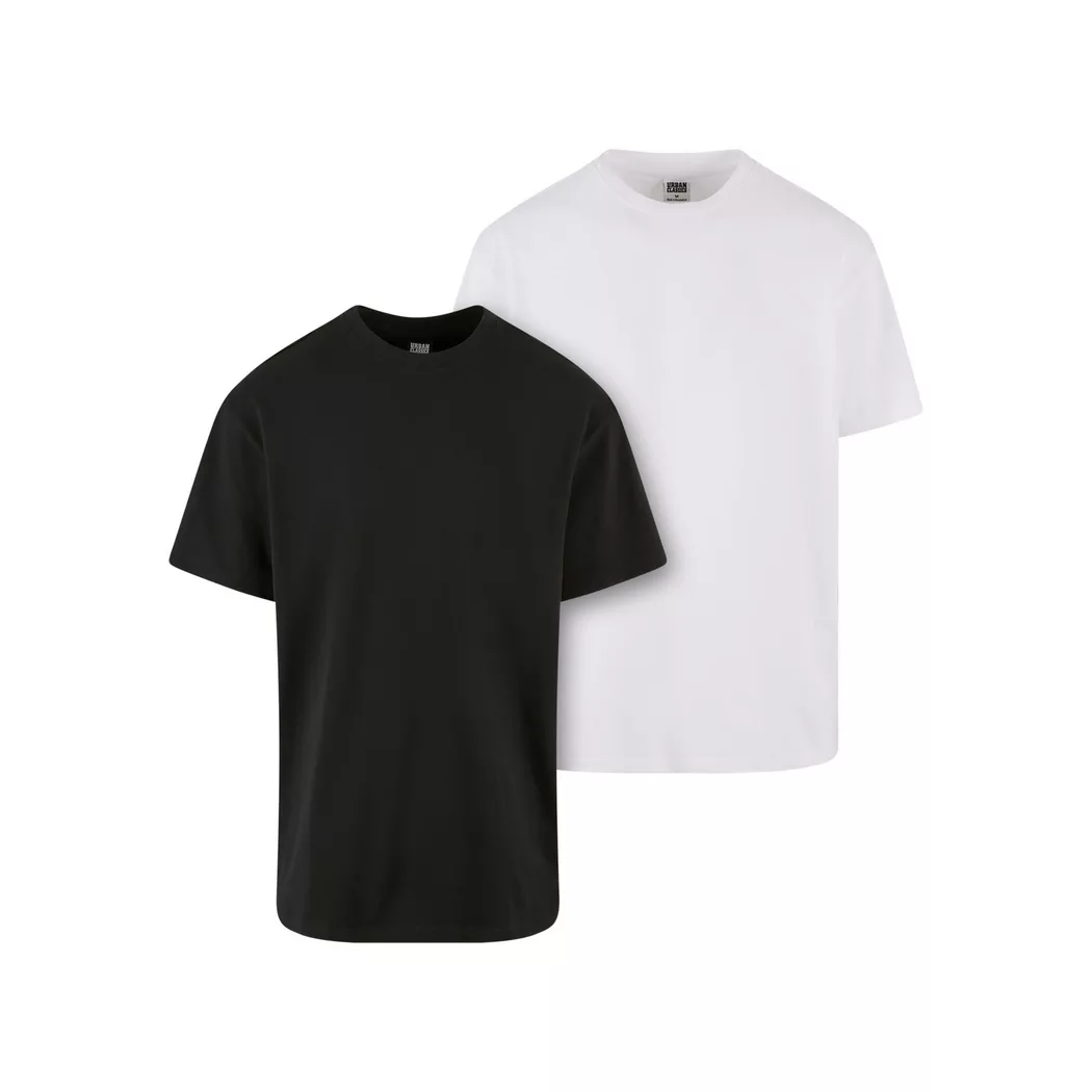URBAN CLASSICS - Oversized T-Shirts  Heavy (x2), für Herren, Schwarz/Weiss, Größe L