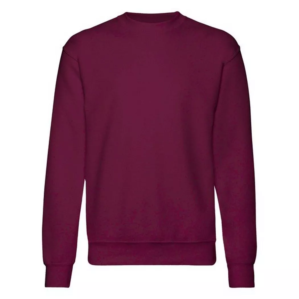 Fruit of the Loom - Belcoro® Garn Pullover Sweatshirt, für Herren, Weinrot, Größe S