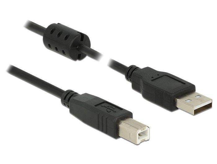 DeLock  3m, USB 2.0-A/USB 2.0-B USB Kabel USB A USB B Schwarz 