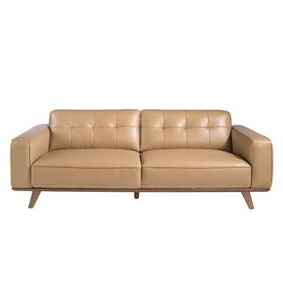 ANGEL CERDA 3-Sitzer-Sofa aus sandfarbenem Leder  