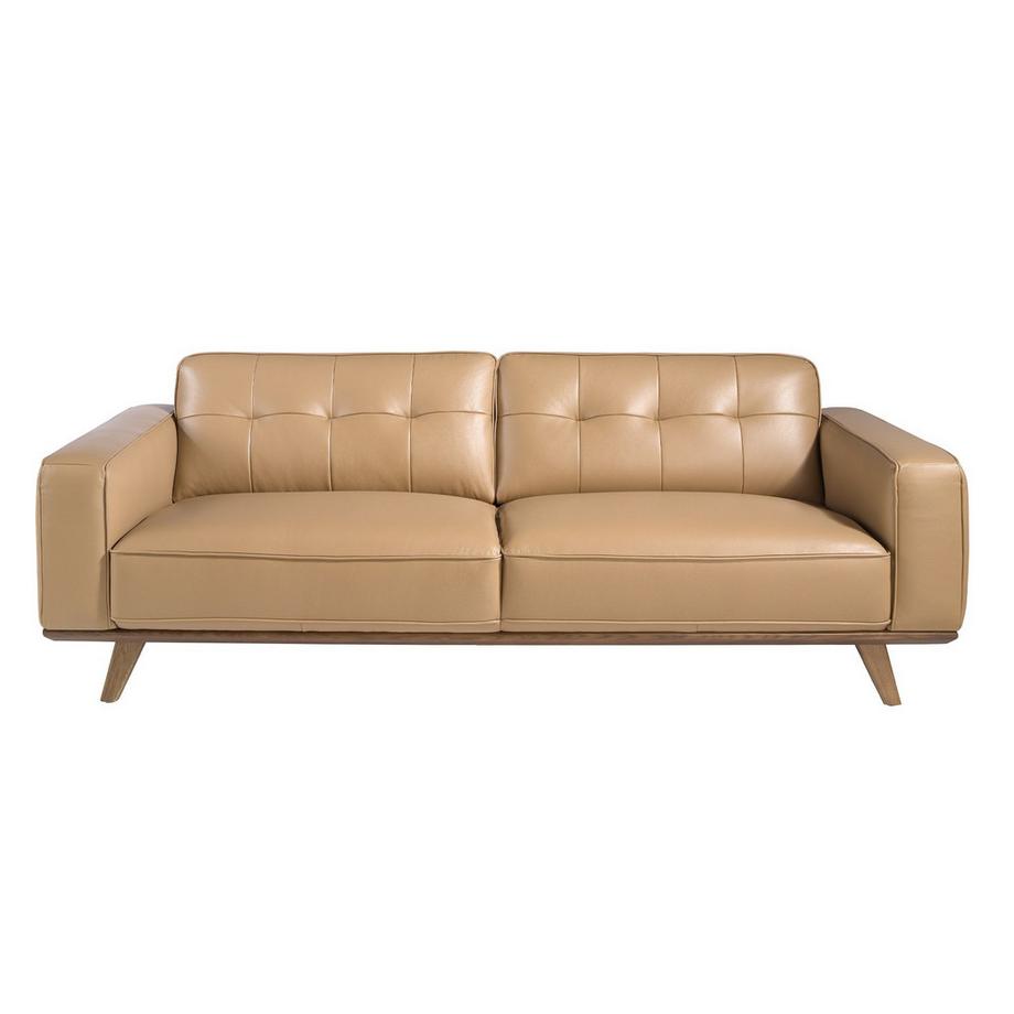 ANGEL CERDA Canapé 3 places Chester en cuir sable  