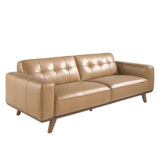 ANGEL CERDA 3-Sitzer-Sofa aus sandfarbenem Leder  