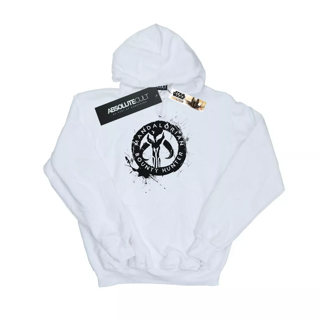 STAR WARS - The Mandalorian Bounty Hunter Kapuzenpullover, für Herren, Weiss, Größe S