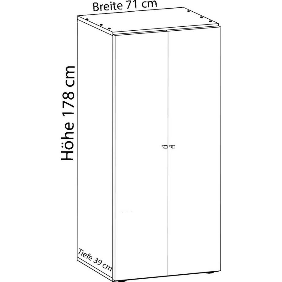 VCM Armoire de bureau en bois Livres Classeurs Armoire de bureau Meubles de classement Vandol  