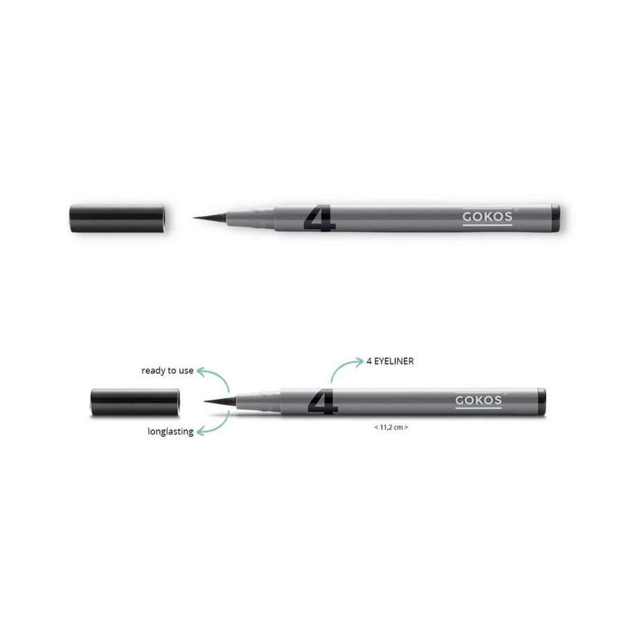 Gokos  Flüssig-Eyeliner mit weicher, flexibler Spitze 