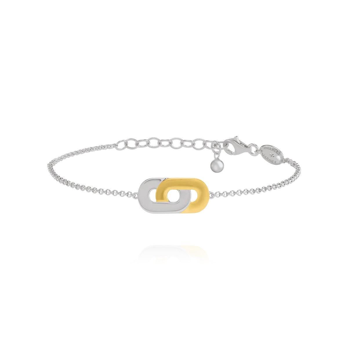 Charles Garnier  Bracelet STYLES Maillons en argent bicolore 