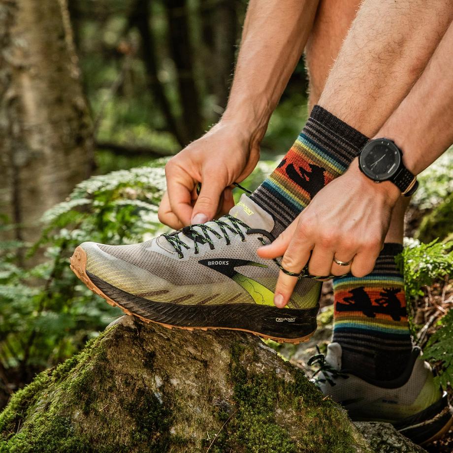 Darn Tough Vermont  Calze Uomo Micro Crew Leggere in Lana con Motivo Animali 