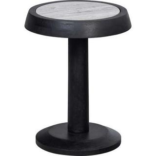 mutoni Table d'appoint Nanne manguier marbre noir 36x36  