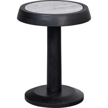 Table d'appoint Nanne manguier marbre noir 36x36