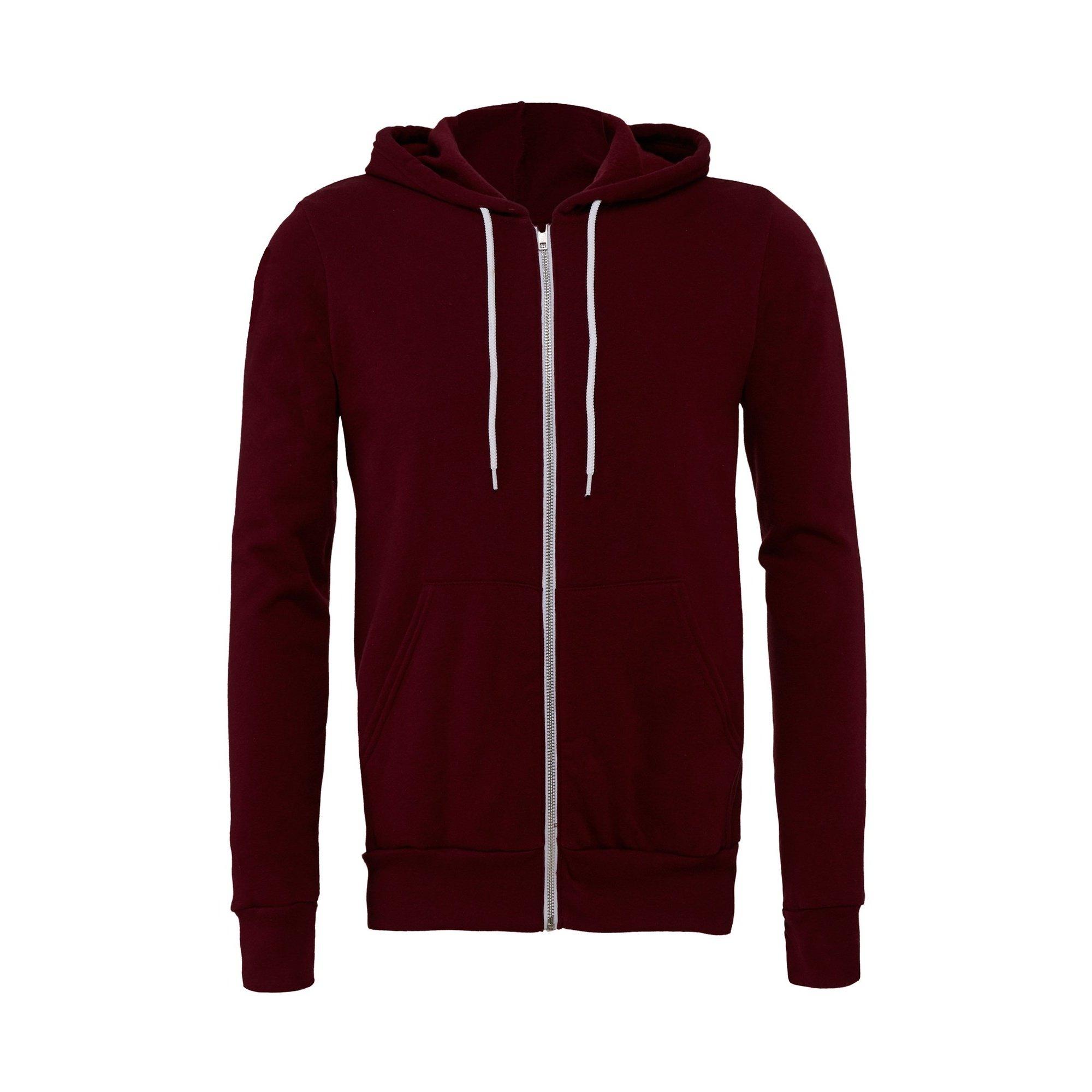 Image of Kapuzenpullover, Durchgehender Reißverschluss Damen Bordeaux M