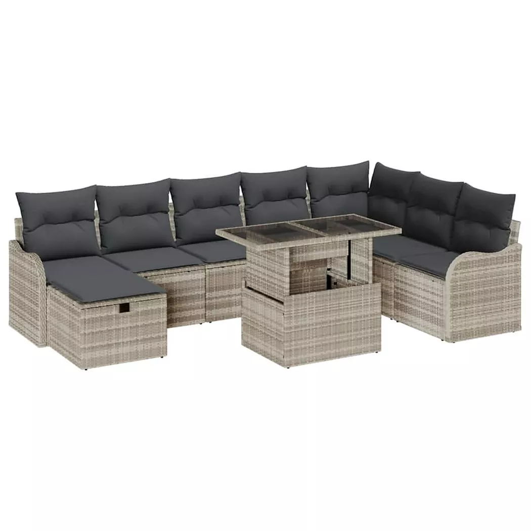 VidaXL - Modulares sofa poly-rattan, One Size, Grau