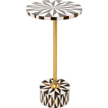 Table d&#039;appoint Domero Star noir rond 25