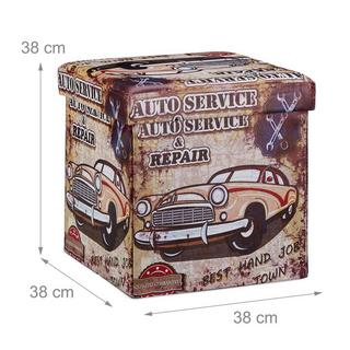 B2X Tabouret avec espace de rangement motif Trend  