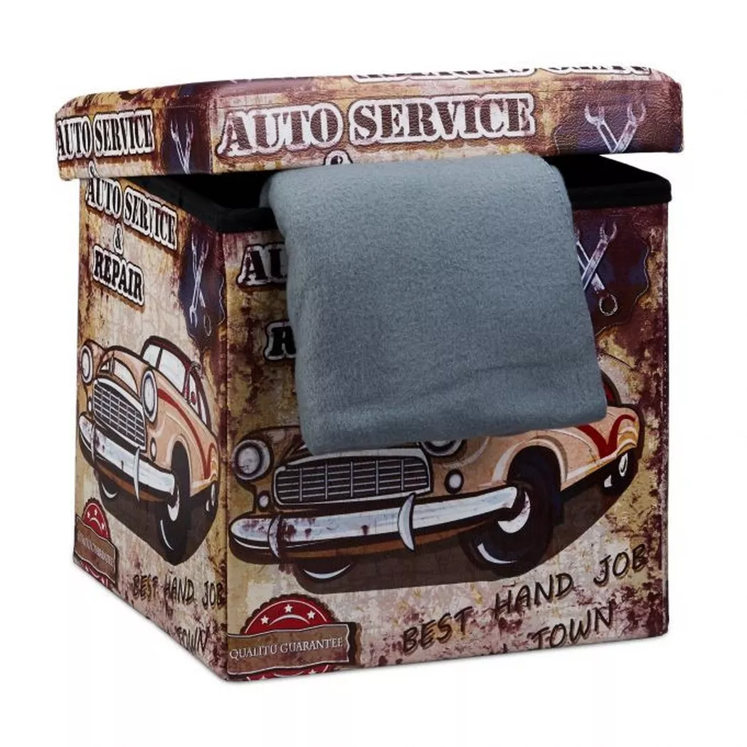 B2X - Hocker mit Stauraum Trendmotiv, 39X41CM