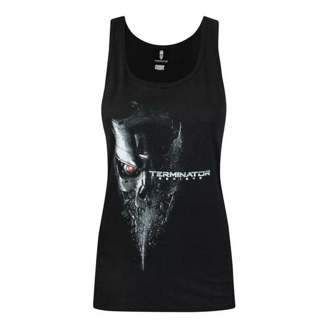 Terminator - Top mit GenisysLogo, für Damen, Schwarz, Größe M
