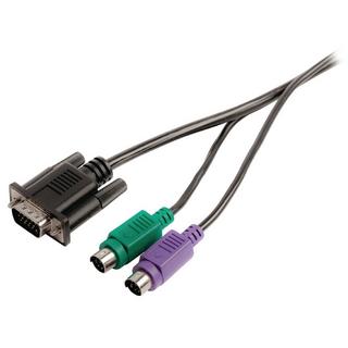 Nedis  VGA Kabel VGA, männlich + 2x PS2, männlich - VGA, männlich + 2x PS/2, männlich 2.00 m Schwarz 