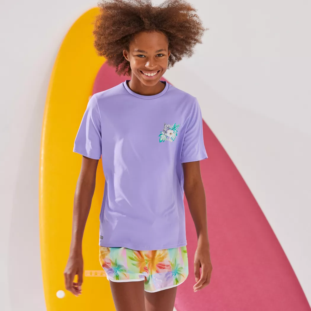 DECATHLON - Top Kinder UV-Schutz Polyester, 12-13A, Multicolor