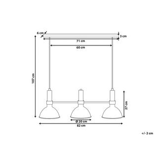 Beliani Lampe suspension en Métal Rétro BELES  