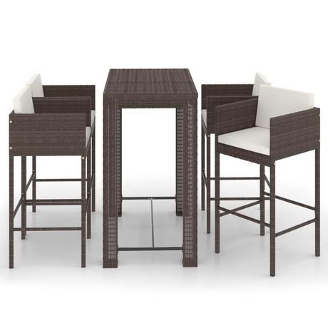 VidaXL Garten-bar-set poly-rattan  