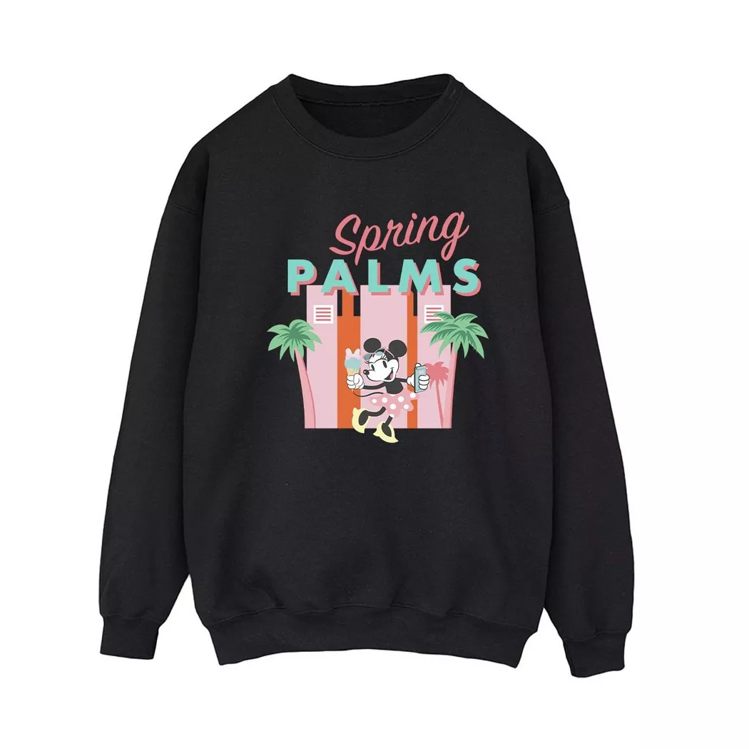 Disney - Spring Palms Sweatshirt, für Damen, Schwarz, Größe L