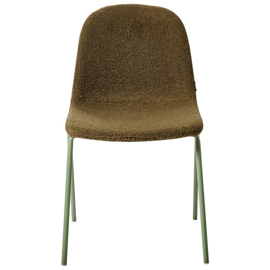 Beliani Lot de 2 chaises de conférence en Bouclé Moderne LOMA  