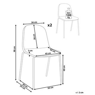 Beliani Set di 2 sedie da conferenza en Bouclé Moderno LOMA  