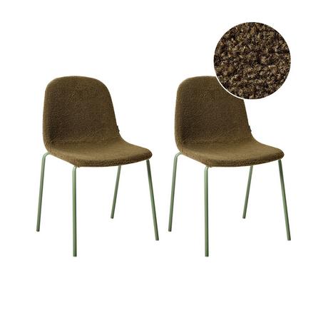 Beliani Set di 2 sedie da conferenza en Bouclé Moderno LOMA  