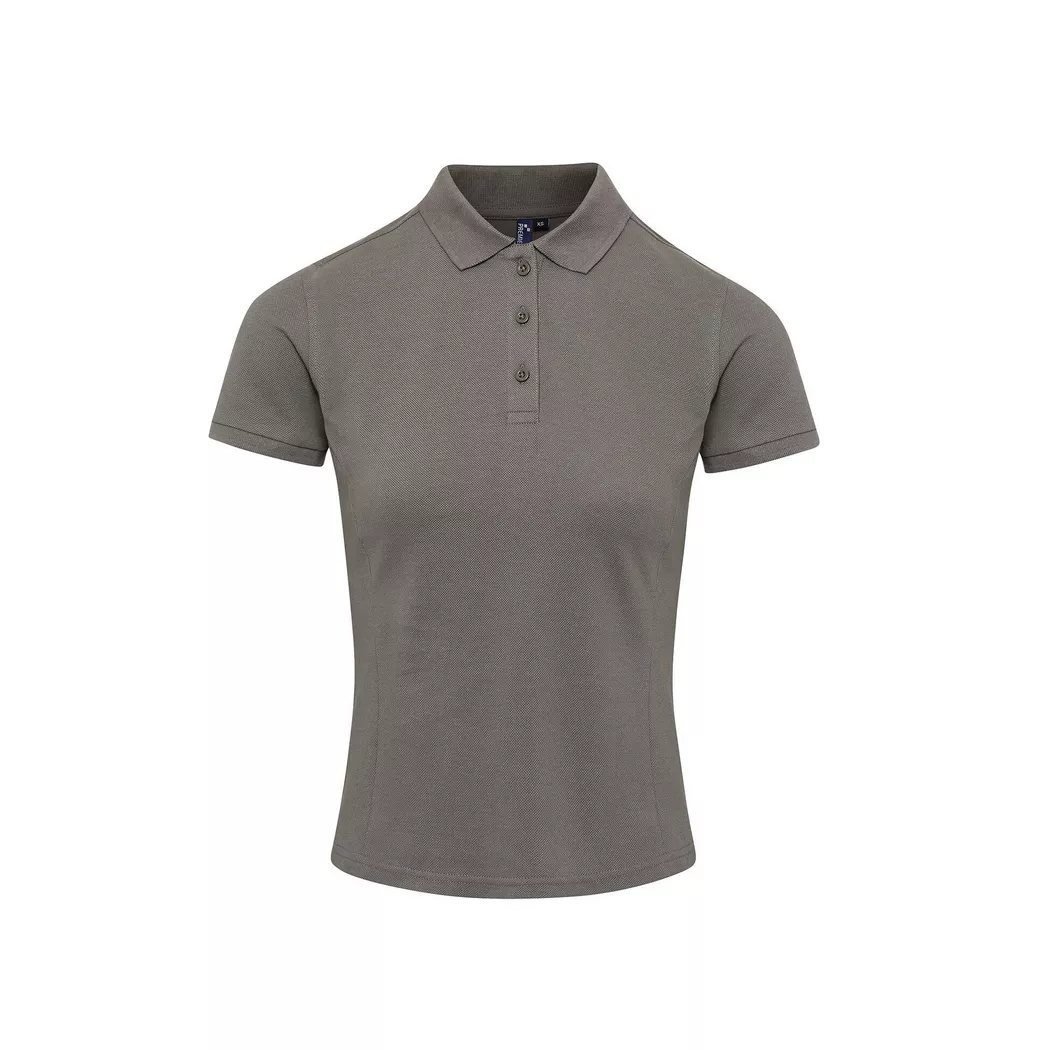 PREMIER - PoloShirt Coolchecker mit CoolPlus, für Damen, Grau, Größe XL