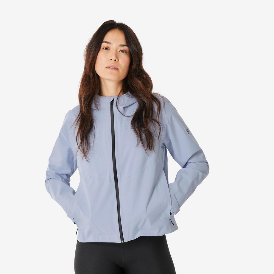 Veste de randonnée imperméable femme, MH100 violet