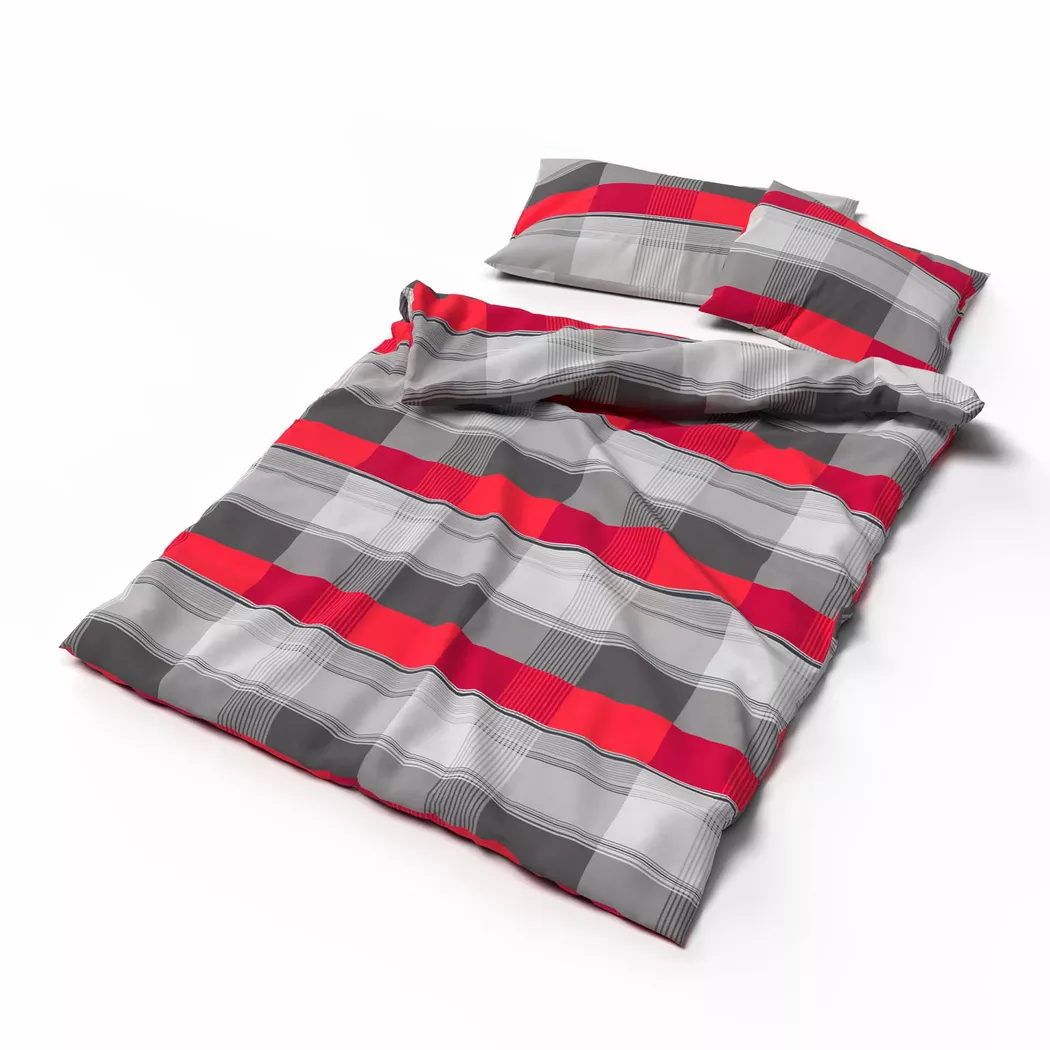 Lotus Bettwaren - Lotus Duvetbezug Bambus Silvan, Silvan Bambus Karierter Duvetbezug, 160 x 210 cm