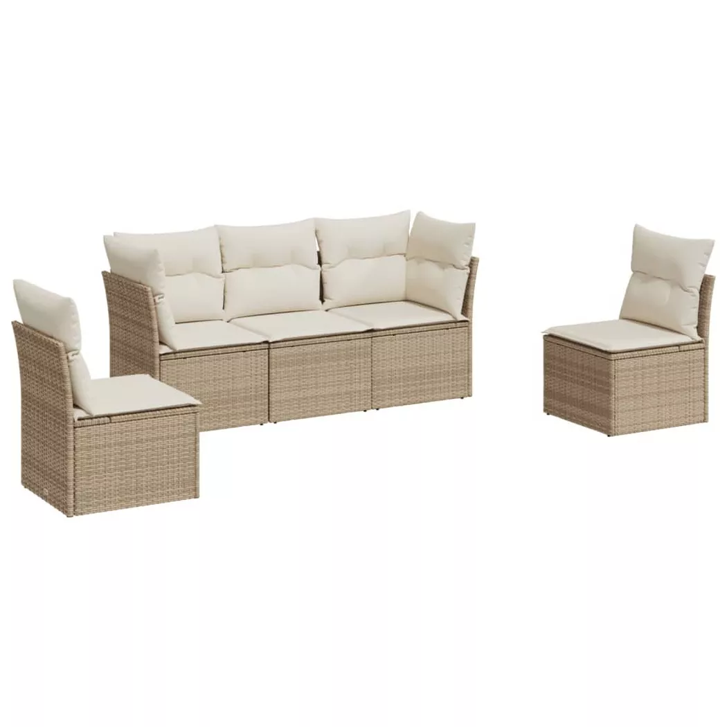 VidaXL - Garten sofagarnitur poly-rattan, One Size, Beige