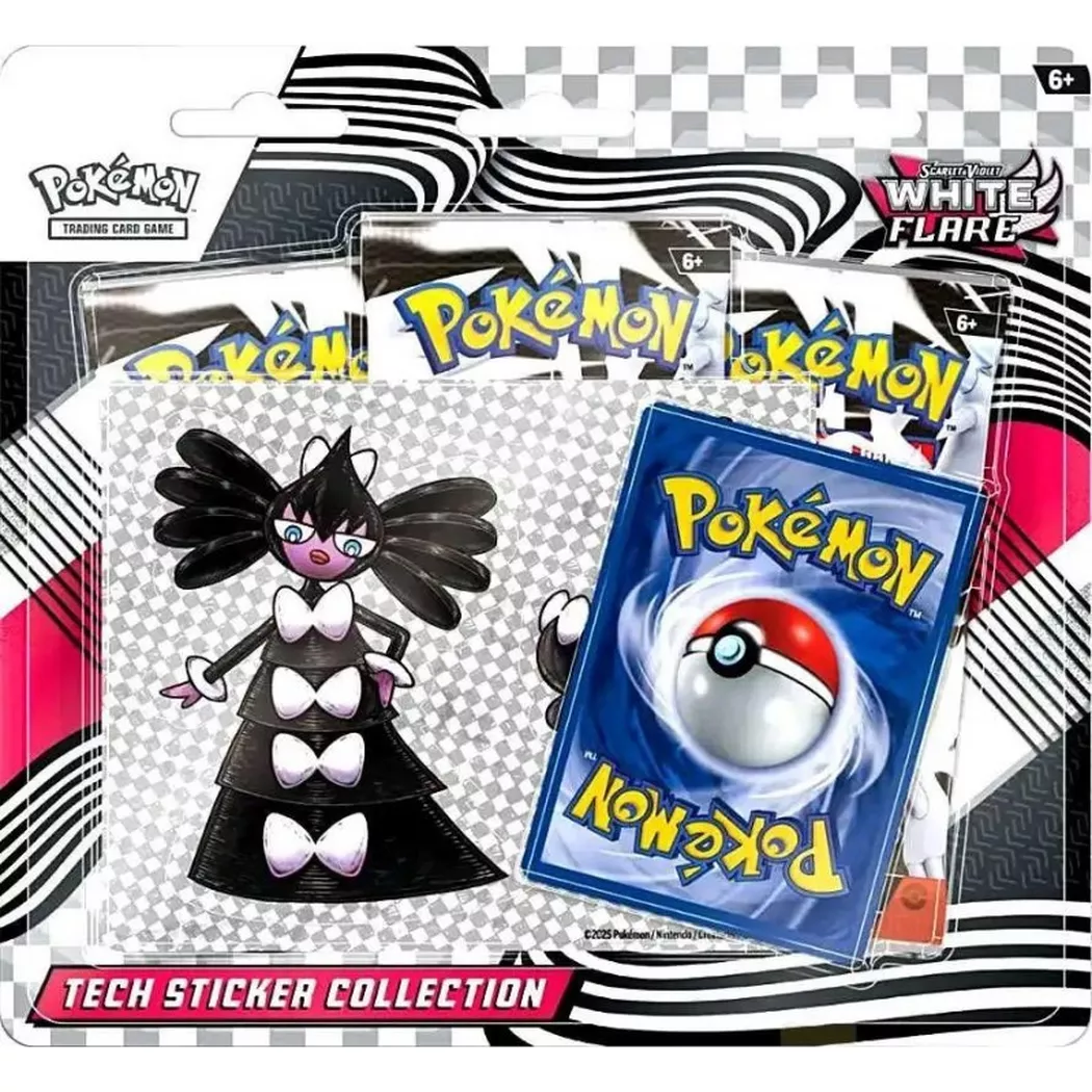 Pokémon - TCG: Scarlet & Violet SV10.5 - White Flare Tech Sticker Collection Blister - EN, Multicolor