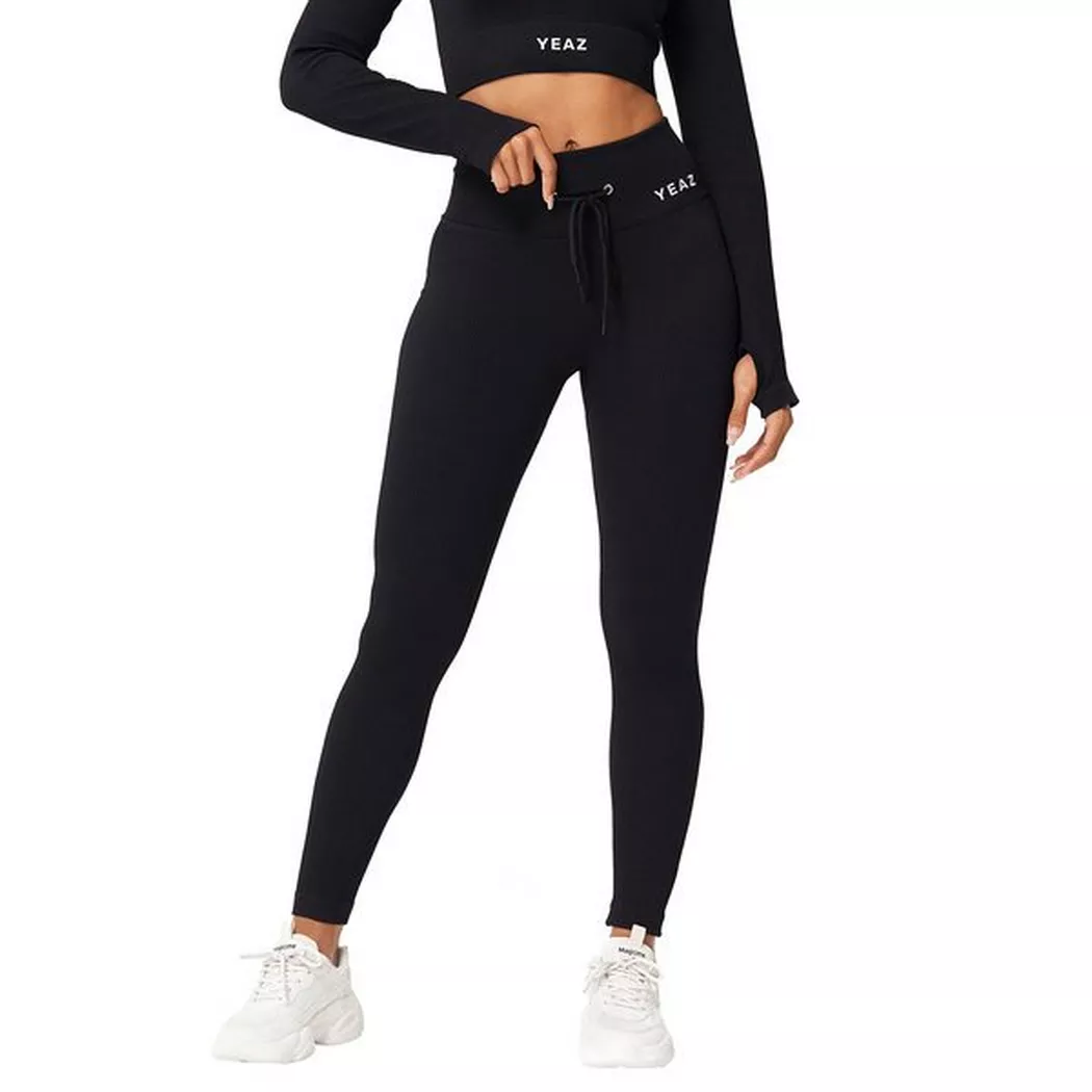 YEAZ - RUNWAY Leggings - eclipse black, für Damen, Schwarz, Größe S