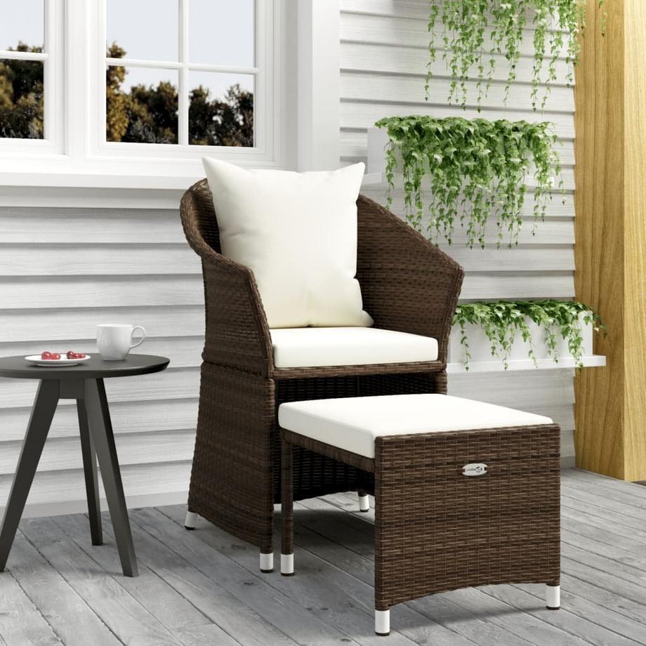 VidaXL Ensemble de salon de jardin rotin synthétique  